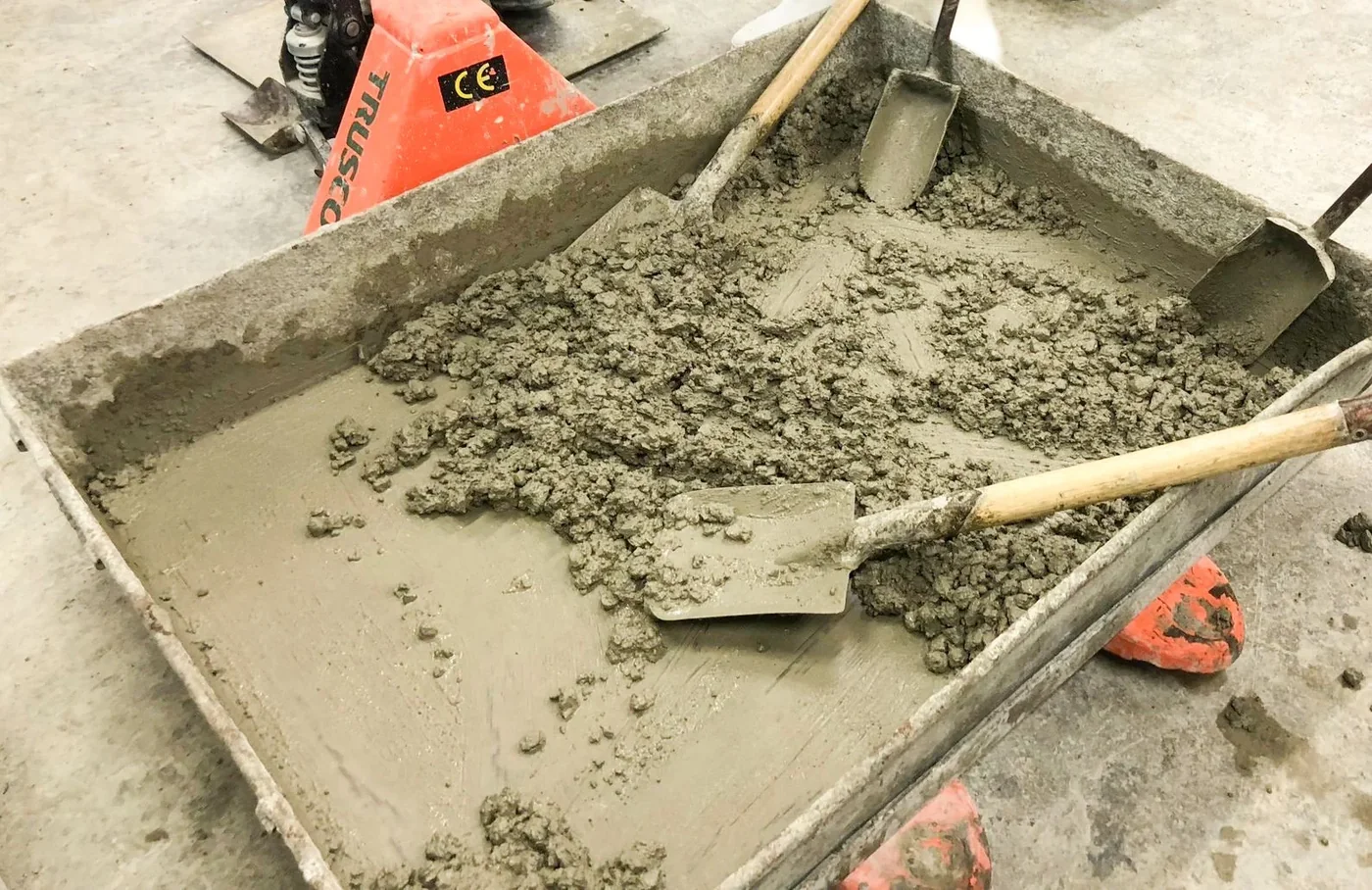 コンクリートの施工風景